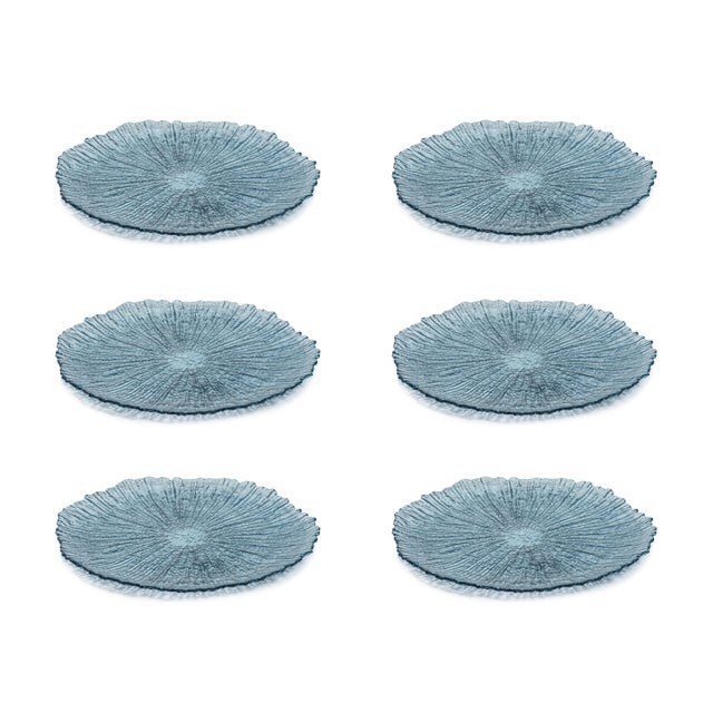 Icy Sapphire Glass Plate Set is perfect for your home or as a gift for a friend or loved one. The stunning sapphire hue...