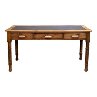 Early 20th C. English Three Drawer Desk C.1930-1950 For Sale