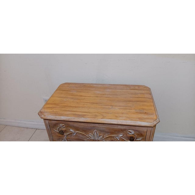 1980s French Country Style Whitewash Nightstand Davis Furniture For Sale In Naples, FL - Image 6 of 10