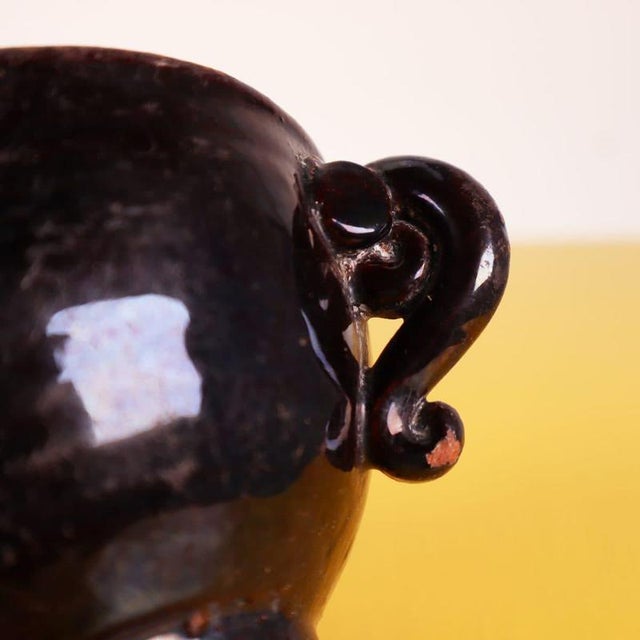 Ceramic Bowl in Black Terracotta For Sale - Image 7 of 11