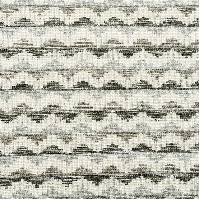 Schumacher Roebuck Performance Fabric in Grey For Sale