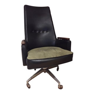 Mid Century Rolling Office Chair For Sale