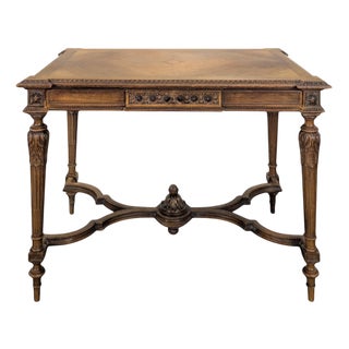Louis XVI Style Walnut Center Table For Sale