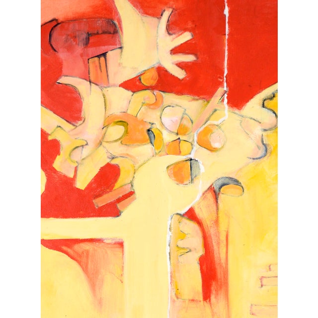 When Red Meets Yellow - Original Abstract In the Style of Diebenkorn and Rothko Substantial abstract expressionist oil...