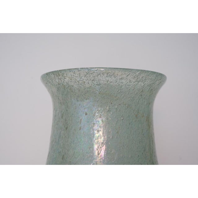 Iridescent Pulegoso Glass Chalice Vase, Murano, 1930s For Sale - Image 7 of 15