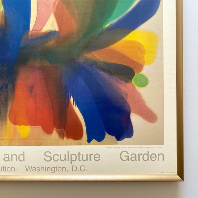 Morris Louis Vintage 1992 Lithograph Print Mid Century Modernist Framed Abstract Expressionist Museum Poster " Point of Tranquility " 1959 For Sale - Image 13 of 14