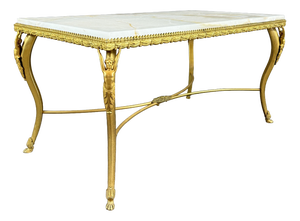 Gilt Bronze and Marble Coffee Table, 1950s