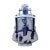 Chinese Blue White Porcelain People Graphic Flat Body Vase For Sale