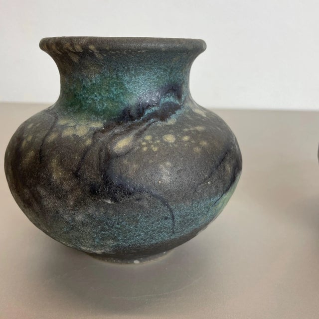 Fat Lava Abstract Pottery Vases by Ruscha, Germany, 1960s, Set of 2 For Sale - Image 15 of 18