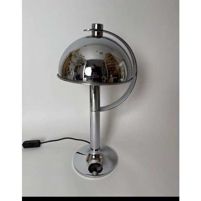 Mid-Century Modern Chrome Table Lamp from Florian Schulz, Germany, 1970s For Sale - Image 6 of 18