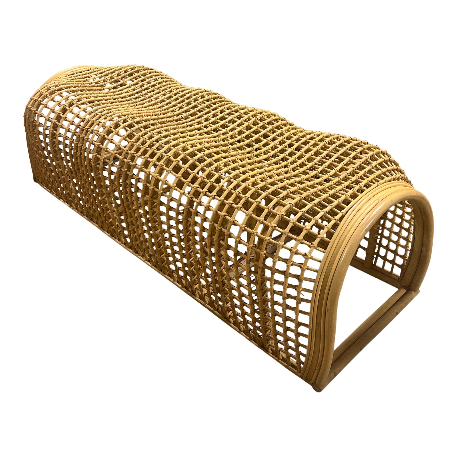 Rattan Alligator Bench Chairish
