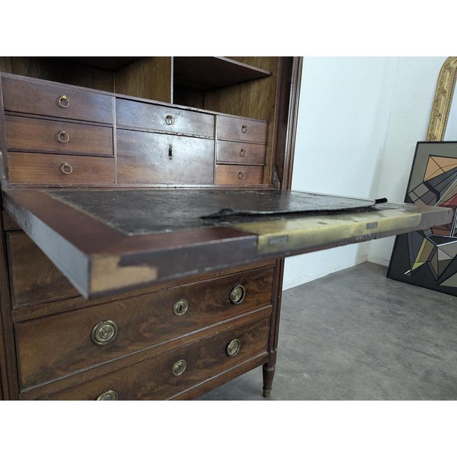 Guillotine-Fronted Secretary by F. Trapet, Early 19th Century For Sale - Image 10 of 12