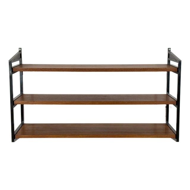 Scandinavian String Shelf in Wood For Sale