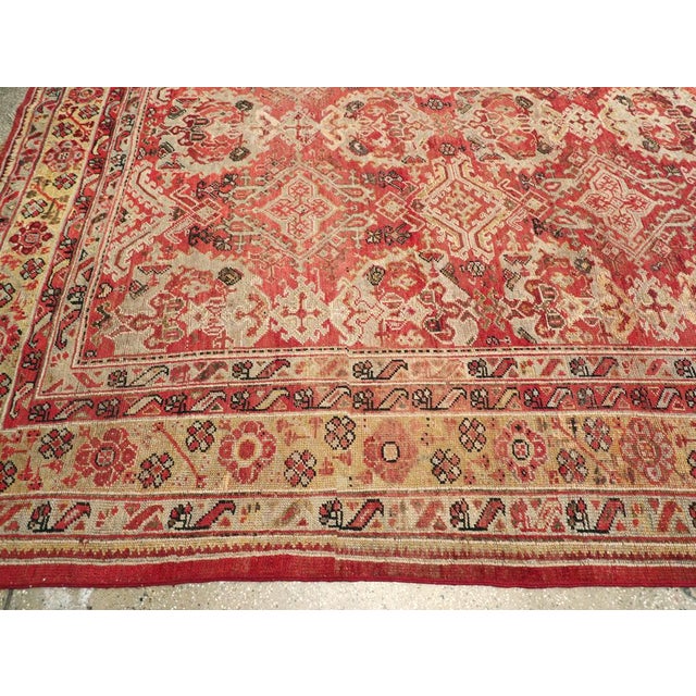 Textile Galerie Shabab Collection Early 20th Century Turkish Oushak Large Carpet For Sale - Image 7 of 10
