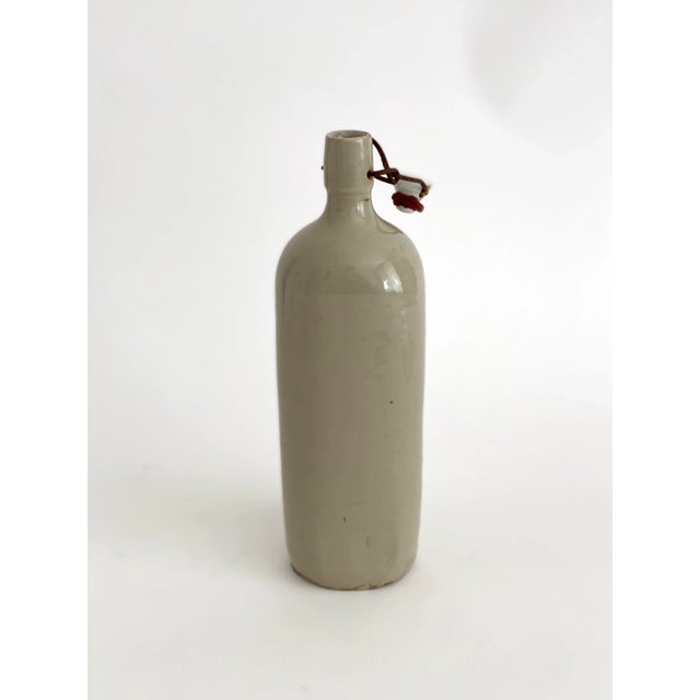 French Country French Gray Stoneware Gin Bottle W/ Porcelain Stopper For Sale - Image 3 of 7