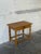 Oak Side Table With Single Drawer Turned Legs and Metal Pull Accent Vintage 1970s For Sale - Image 4 of 10