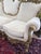 Textile Late 20th Century Rococo Revival Louis XV Style Carved Sofa With Ivory Upholstery For Sale - Image 7 of 12