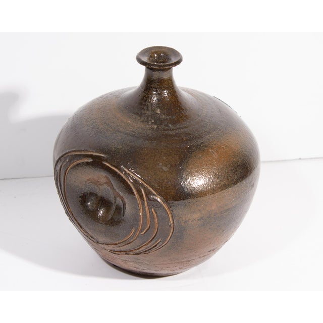 Late 20th Century Larry Wasserman Signed Studio Pottery Vase For Sale - Image 5 of 7