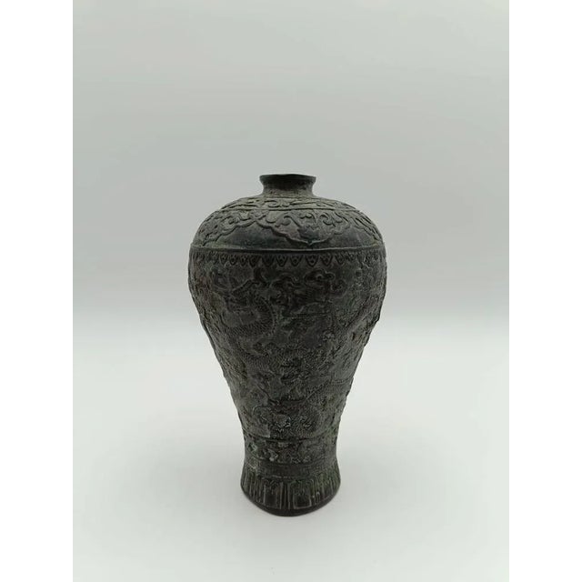 Antique Chinese Bronze Vase For Sale - Image 10 of 13