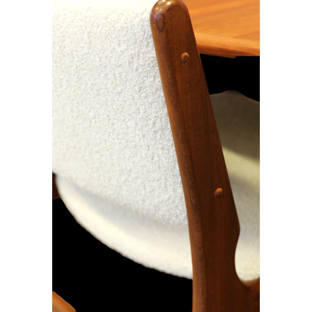 Model 89 Chair in Teak and Bouclé by Erik Buch, 1960s For Sale - Image 4 of 18