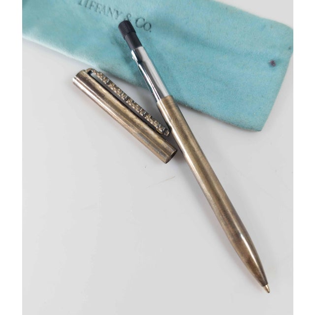 1994 Tiffany & Co. Sterling Silver and Enamel Christmas Tree Pen For Sale - Image 10 of 11