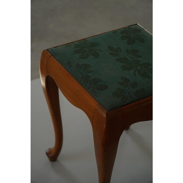 Mid-Century Rococo Style Wooden Stools with Cabriole Legs, Denmark, 1940s, Set of 2 For Sale - Image 16 of 18