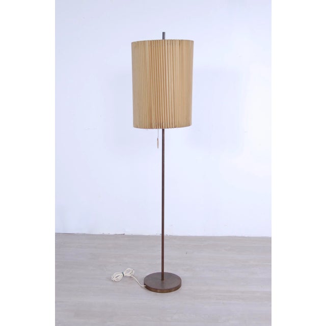 Floor Lamp with Pleated Lampshade, 1950s For Sale - Image 11 of 11