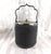 This is a solid matte black Wedgwood ice bucket with a metal handle and metal lid. The top of the ice bucket has a black...