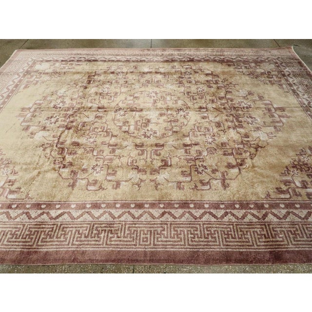 Galerie Shabab Collection Mid-20th Century Vintage Silk Chinese Rug For Sale In New York - Image 6 of 9