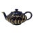Arthur Wood Cobalt & Gilt Teapot | English Staffordshire, C. 1930s For Sale
