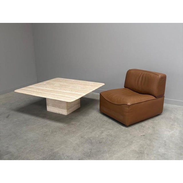 Large Vintage Travertine Coffee Table, 1970s For Sale - Image 4 of 14