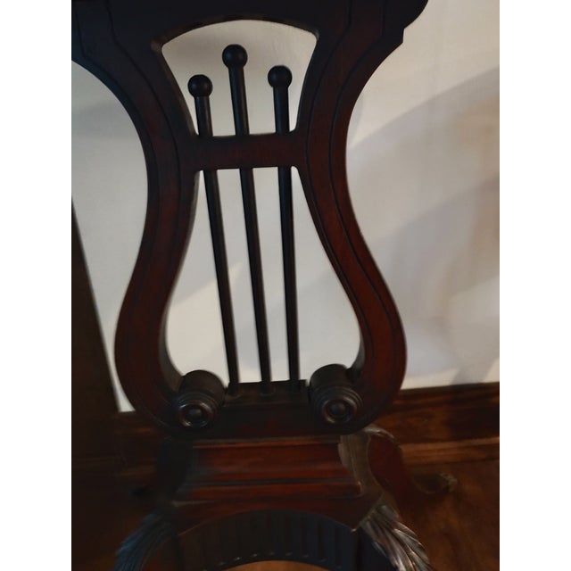 Mersman Set of 2 1940's Mahogany Side End Tables Leaded Glass Tops For Sale In Minneapolis - Image 6 of 11