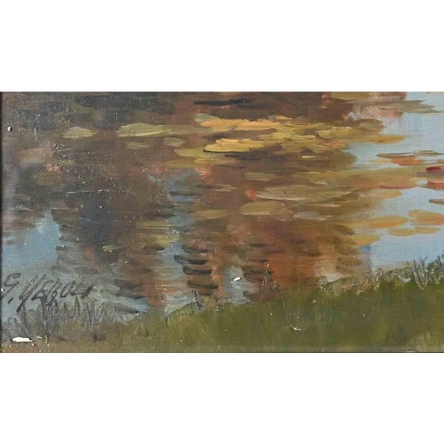 Giovanni Meroli, Landscape, Oil on Canvas, Mid-20th Century For Sale - Image 3 of 4