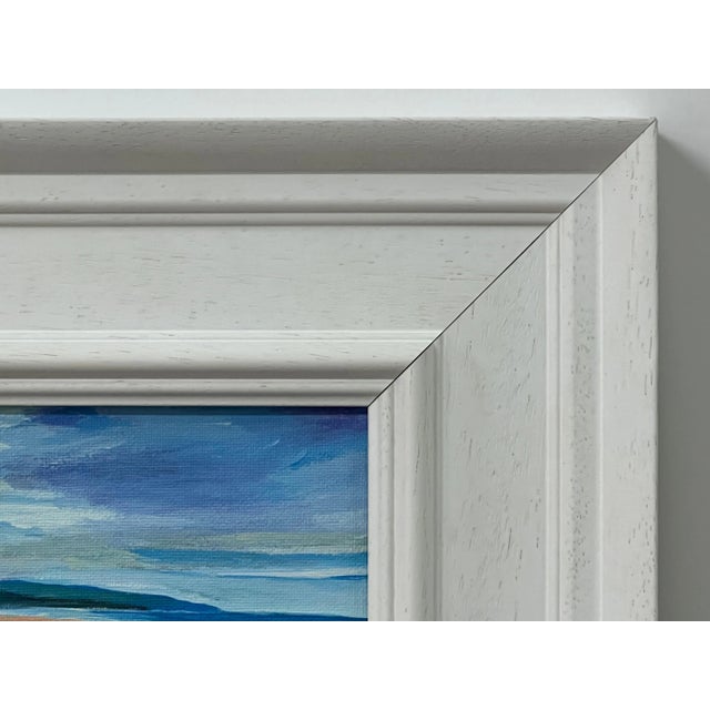 Green Miniature Beach Landscape of East Coast of Scottish Highlands by British Artist, 2022, Framed For Sale - Image 8 of 9