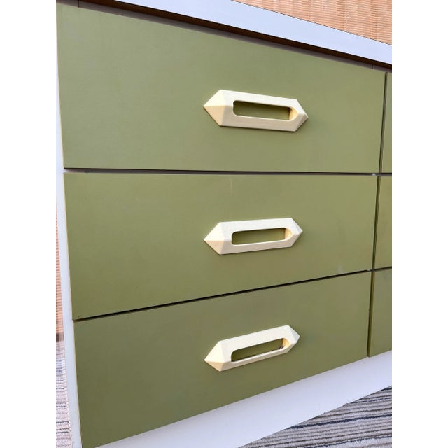 Vintage Mid Century Modern Laminated Compact Dresser For Sale - Image 10 of 13