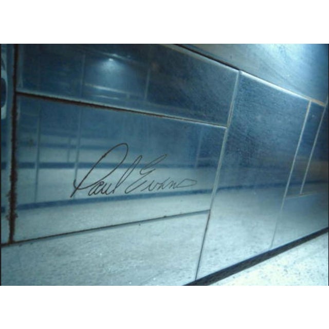 Paul Evans Signed Paul Evans Cityscape Cocktail Coffee Table Chrome Mirror and Glass, an Original, 1970s For Sale - Image 4 of 10