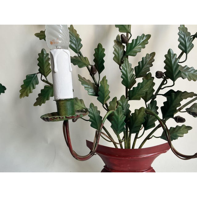 Large Italian Oak Branch Wall Lights, 1950s, Set of 2 For Sale - Image 6 of 9