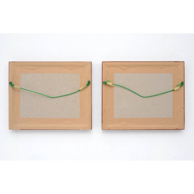 Paint Vintage Small Watercolor Cucumbers Onions Still Life Paintings - a Pair For Sale - Image 7 of 7