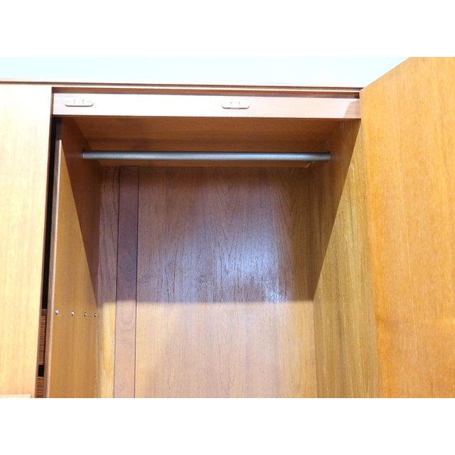 Wood Mid Century Modern Vintage Teak Armoire Wardrobe Danish Kofod Larsen by G Plan For Sale - Image 7 of 15