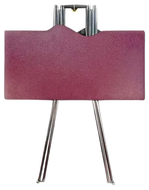 Post Modern Italian Red Wine and Chromed Steel Folding Table by Zero Disegno, 1980s