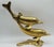 Solid Brass Dolphin Sculpture Mid Century Modern Coastal Decor 12” For Sale - Image 4 of 8