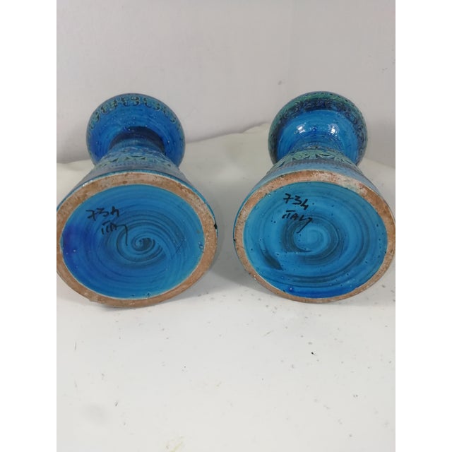 Ceramic Ceramic Candleholders by Aldo Londi for Bitossi, Italy, 1960s, Set of 2 For Sale - Image 7 of 9