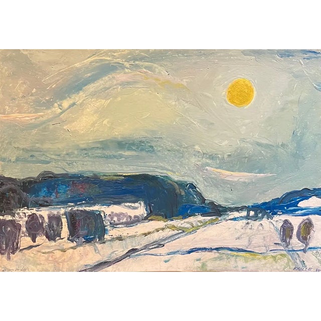 Jean Krille, Landscape 130, Oil on Canvas, 1981 For Sale - Image 10 of 10