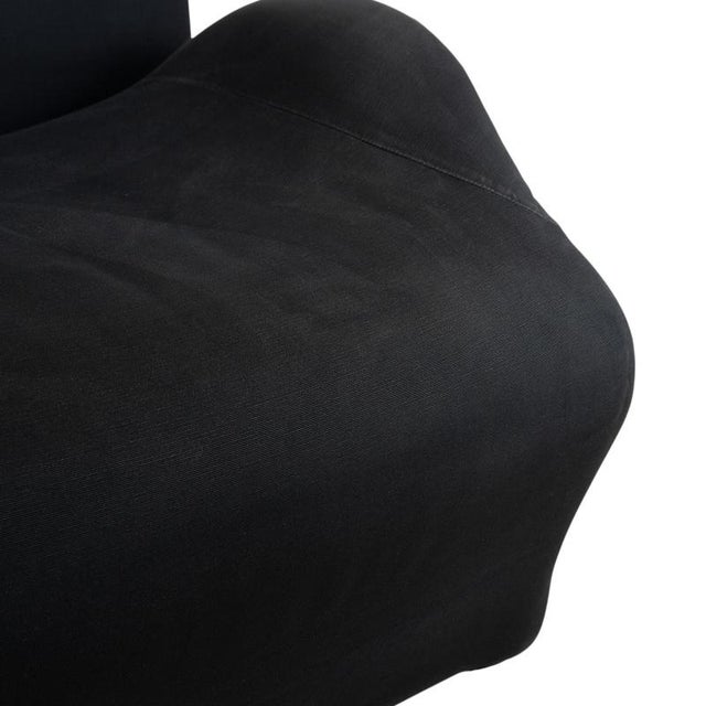 Black Wink Armchair in Black Fabric by Toshiyuki Kita for Cassina For Sale - Image 8 of 16