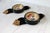 Vintage French-style porcelain wall hangings featuring hand-painted 18th-century romantic scenes (reminiscent of Jean-...