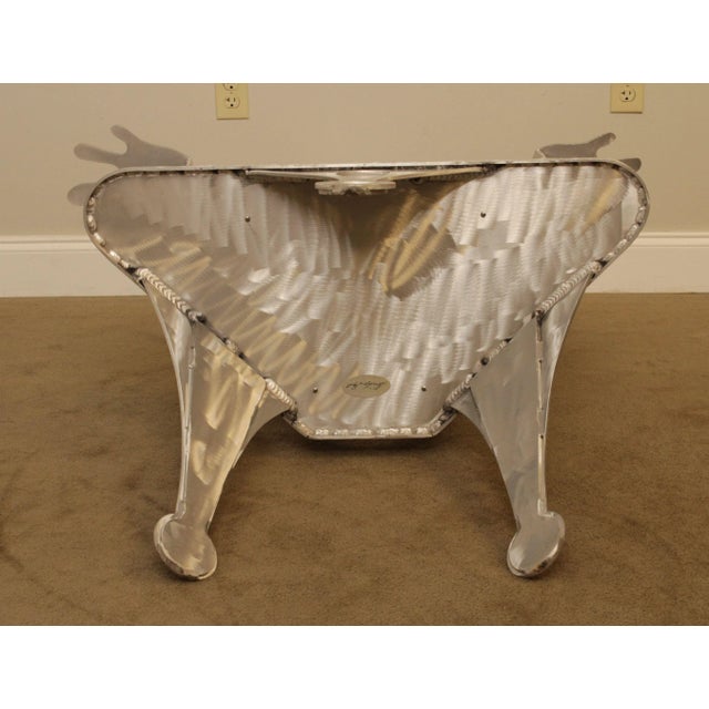 The Christopher Royal Collection, Rockledge Design Studio 'Exclamation' Aluminum Armchair For Sale - Image 12 of 13