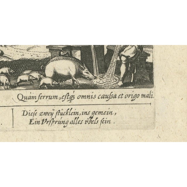 Daniel Meisner and Eberhard Kieser, Gluttony Kills More Than the Sword, 1625, Engraving For Sale - Image 6 of 10