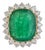VRJewels 18.05 Ct Emerald & 2.72 Ct Diamond 14k Yellow Gold Statement Ring Size 6.5 For Sale