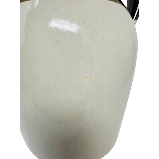 Ceramic Vintage 10" Two-Tone Stoneware Pitcher - Brown & Cream Roseville RRP Co. - Mid-Century Farmhouse Decor For Sale - Image 7 of 10