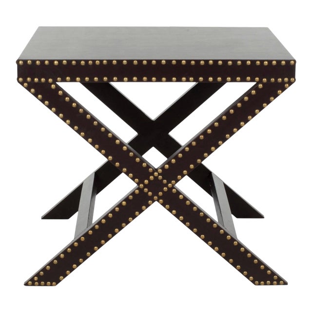X End Table in Charcoal For Sale